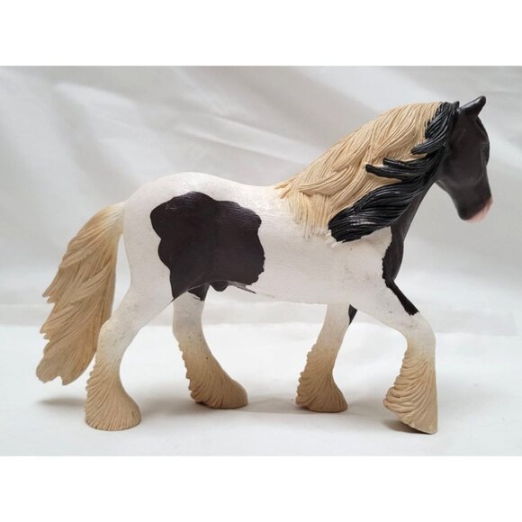Schleich 2016 Black & White Resin Tinker Gypsy Cob Stallion Figurine Toy 13831 - Picture 4 of 8